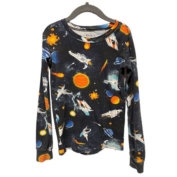 Children's Place Boys Celestial Spaceships Pj Set Long Sleeve Size 10 - Picture 2 of 8